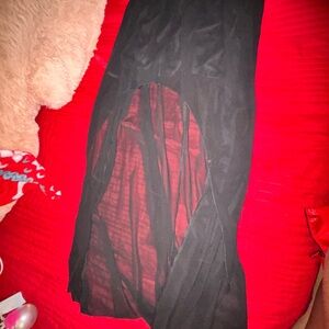 Elegant Black Sheer Women's Nightgown